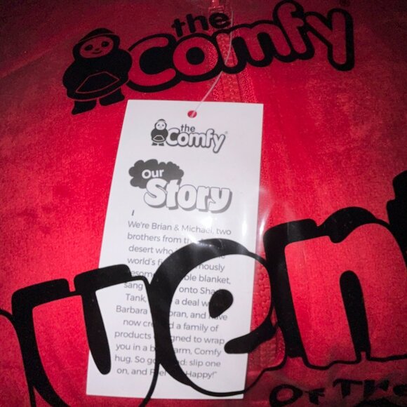 NWT THE COMFY Sherpa 1/4-Zip Stanford University hoodie-style wearable blanket - Picture 4 of 5